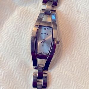 LIKE NEW Silver Fossil Watch